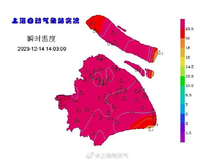 上海热得发红，多区直逼25℃！最高级别预警发布，马上冻到离不开被窝！寒潮进程图→