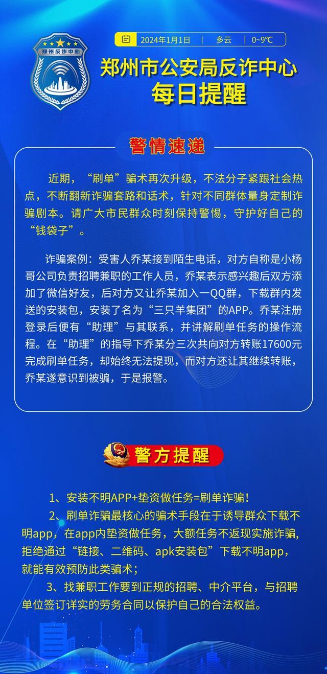 全民反诈在行动｜安装不明APP+垫资做任务=刷单诈骗！