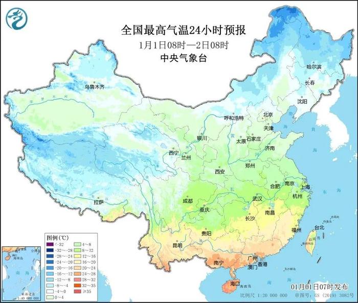 【天气】2024年第一天  天气给力 大部分晴朗~