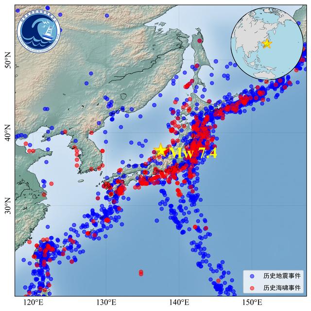 日本此次震源附近500公里百年间发生过33次7.0级以上地震