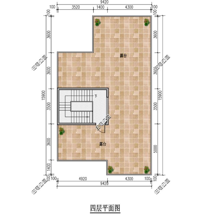 9×21米狭长三层农村别墅，室内设计8卧室，屋顶露台好晾晒