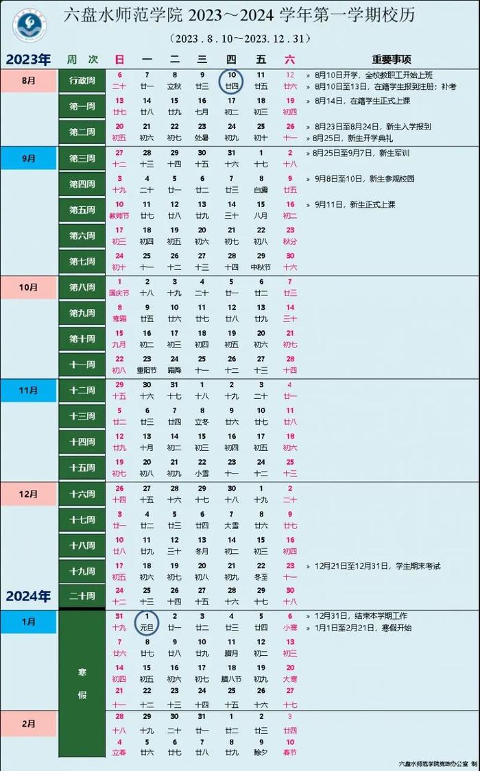 贵州多所高校寒假放假 、开学时间公布！多所高校公布考试时间