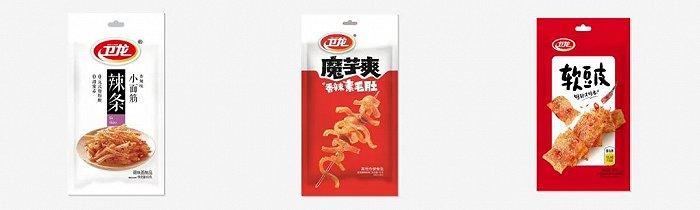 调味面制品、休闲蔬菜制品、豆干制品;图片来源:卫龙官网