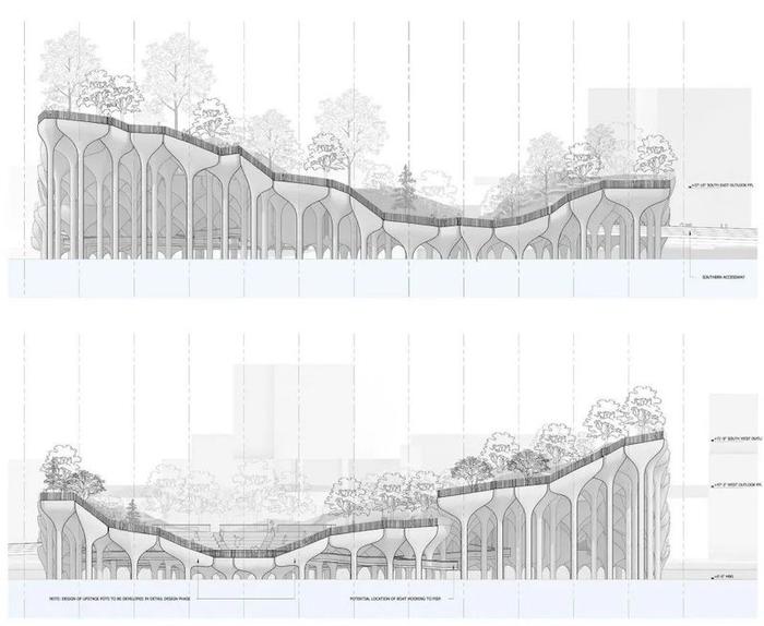 “小小岛”平面图 ©Heatherwick Studio