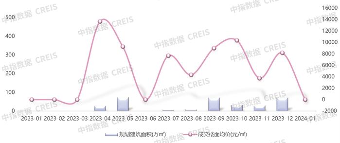 2024年1月青岛房地产企业销售业绩TOP20