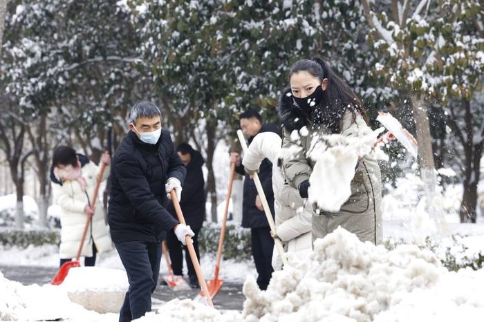 春运直击｜雪后天晴，郑州东多列高铁同时进出站运送旅客