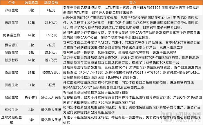 细胞药物研发领域融资金额排名前20%的项目,数据来源:动脉橙产业智库,企业公开报道,蛋壳研究院