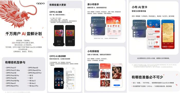 【品牌】OPPO宣布为超千万用户推送百项AI功能 你用上了吗