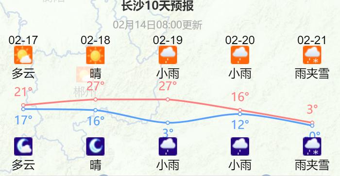 降温超10℃！龙年首场寒潮来袭！长沙春节返程天气预报→