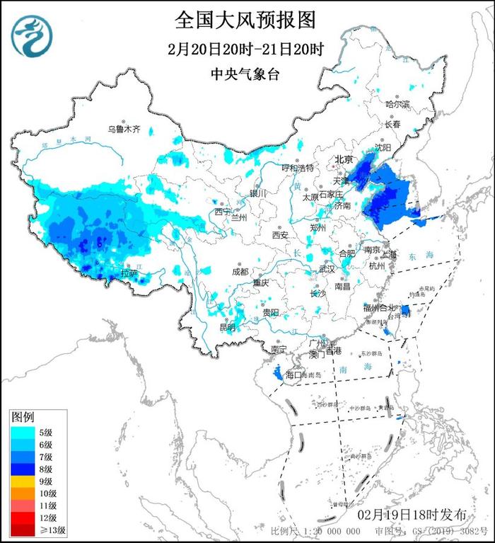 寒潮、暴雪、沙尘暴、大雾、大风、强对流天气，中央气象台六预警齐发