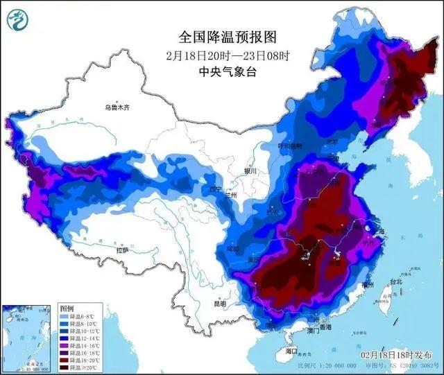 四预警齐发！降温图红到发黑，中央气象台直呼刺激！河南冻雨下完会转雪