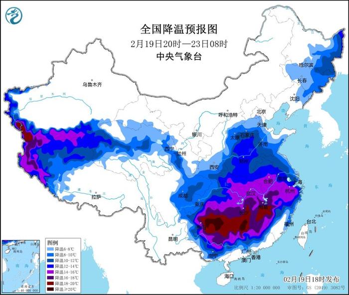 寒潮、暴雪、沙尘暴、大雾、大风、强对流天气，中央气象台六预警齐发