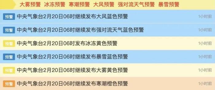 6预警齐发，全国大范围雨雪冰冻再度来袭！北京今日有雪，冰冻模式开启→