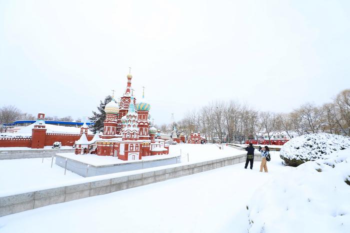 北京世界公园：迎瑞雪 度新春