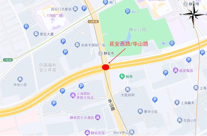 【交通】延安西路/华山路合理调整车道，破解路口回溢难题