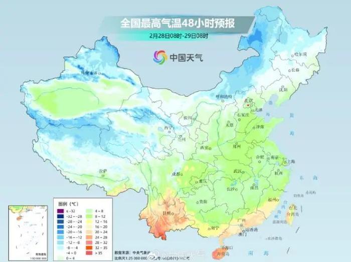 今明两天河北这里有中雪，冷空气继续占“C”位