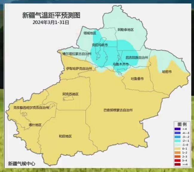 2024年春季新疆气候趋势预测：大部气温偏高，降水偏多