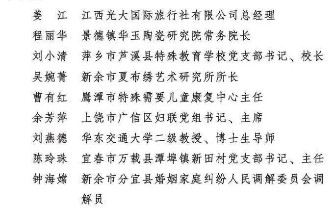 名单公布！江西这些个人和集体获国家级表彰！