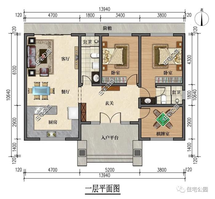 10套一层农村养老房，户型实用造价便宜，父母看了绝对喜欢