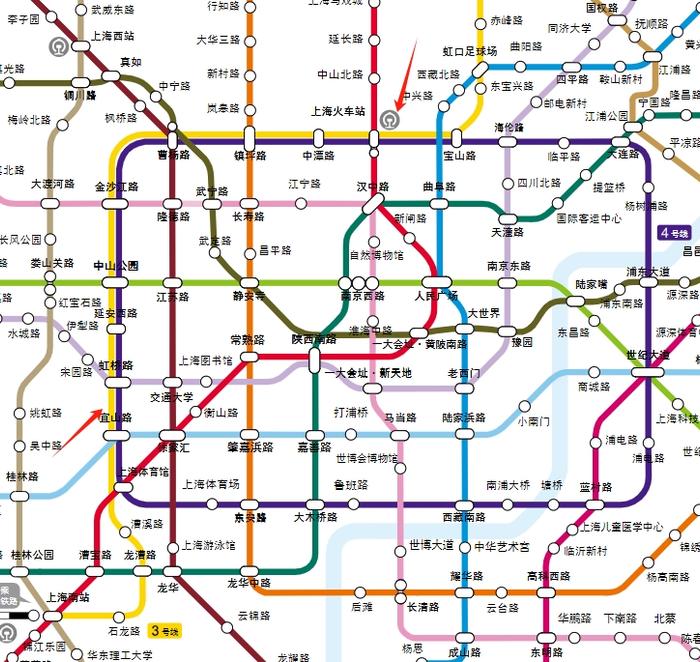 总有人上错车，并线运行的上海地铁3号线、4号线，你搞混过吗？