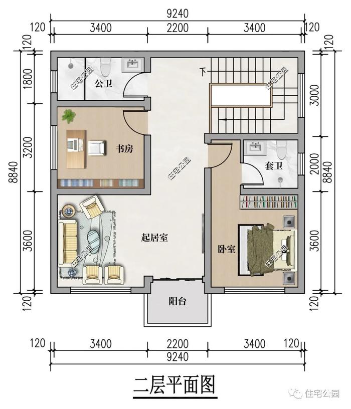 10套二层农村自建房户型，100分的好设计，建房选这些准没错（2279~2320）