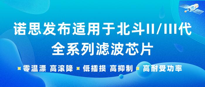 诺思推出适用于北斗二代和北斗三代系列滤波芯片