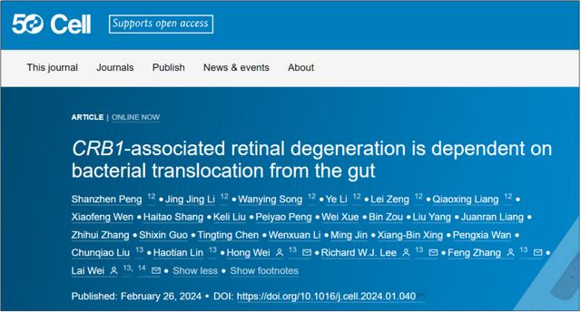 “两道门”失守致遗传性视网膜疾病发病，中山大学中山眼科中心创新研究取得重大突破！(图5)