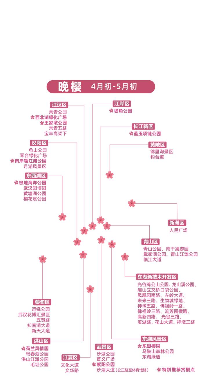 百株以上樱花林，武汉有78处！地图来啦→