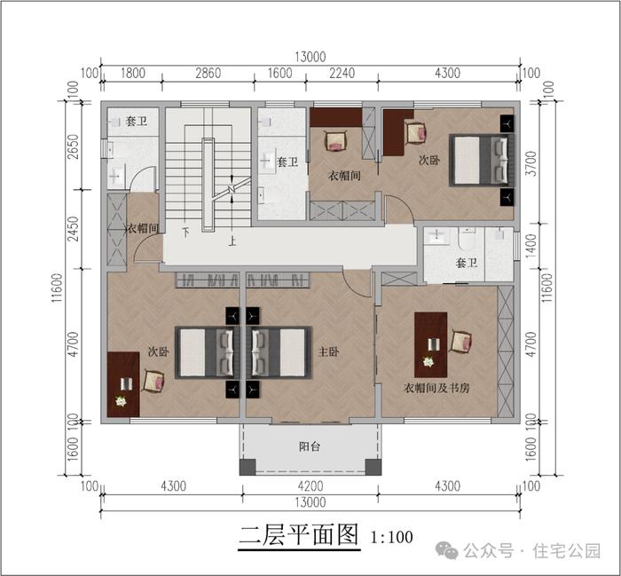 13×11米新中式别墅，客厅大到能踢球，夹层设计娱乐室，30平的套房更吸睛