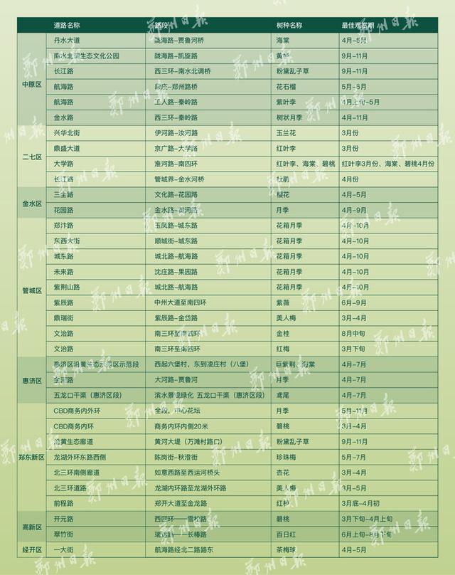 春天的浪漫开始了 郑州赏花地图！你喜欢哪个显眼花