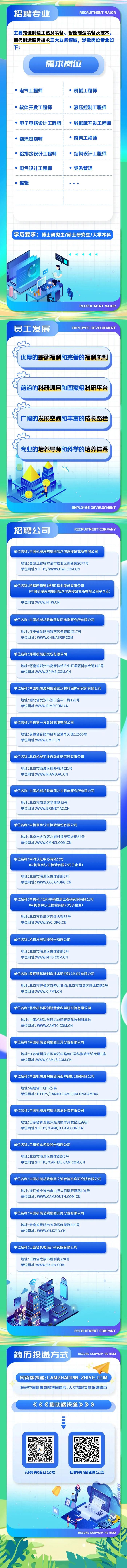 【校招】中国机械总院集团2024年校园招聘公告