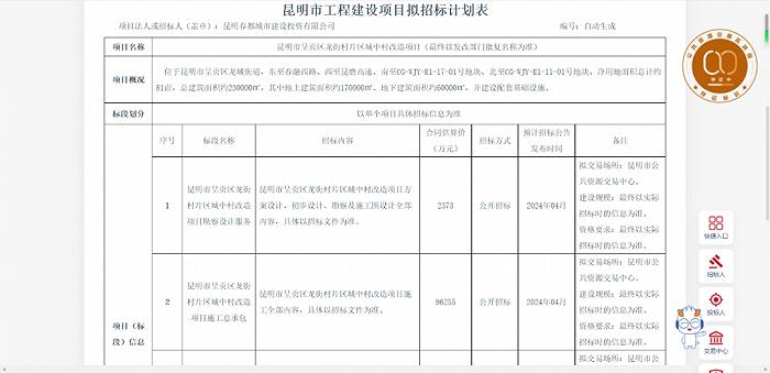 3个城改项目有新进展，金马寺大小村城改项目拟招标