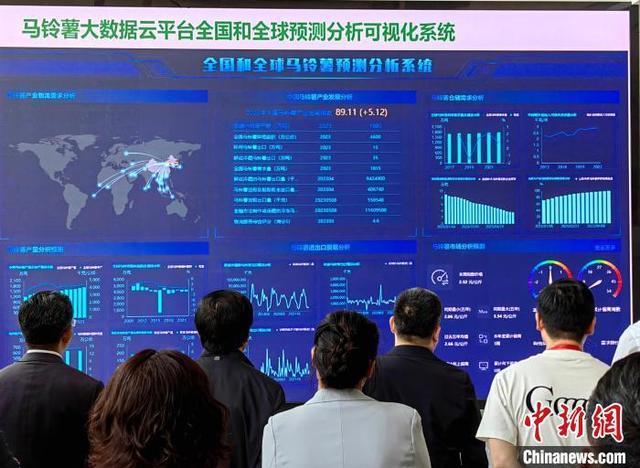 4月18日,马铃薯云大数据平台。记者 沙见龙 摄