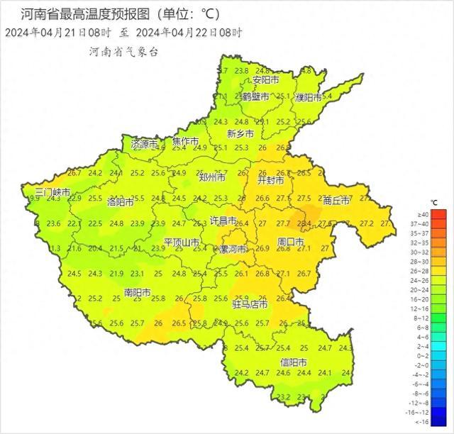 晴天驻场，弱降水小范围影响，下周四河南多地最高气温将冲击30℃！