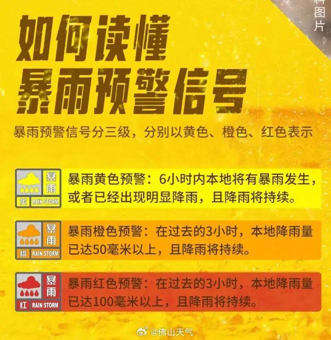 今天佛山降水量排进全国前十！最新停课和延迟上学标准，一图看懂