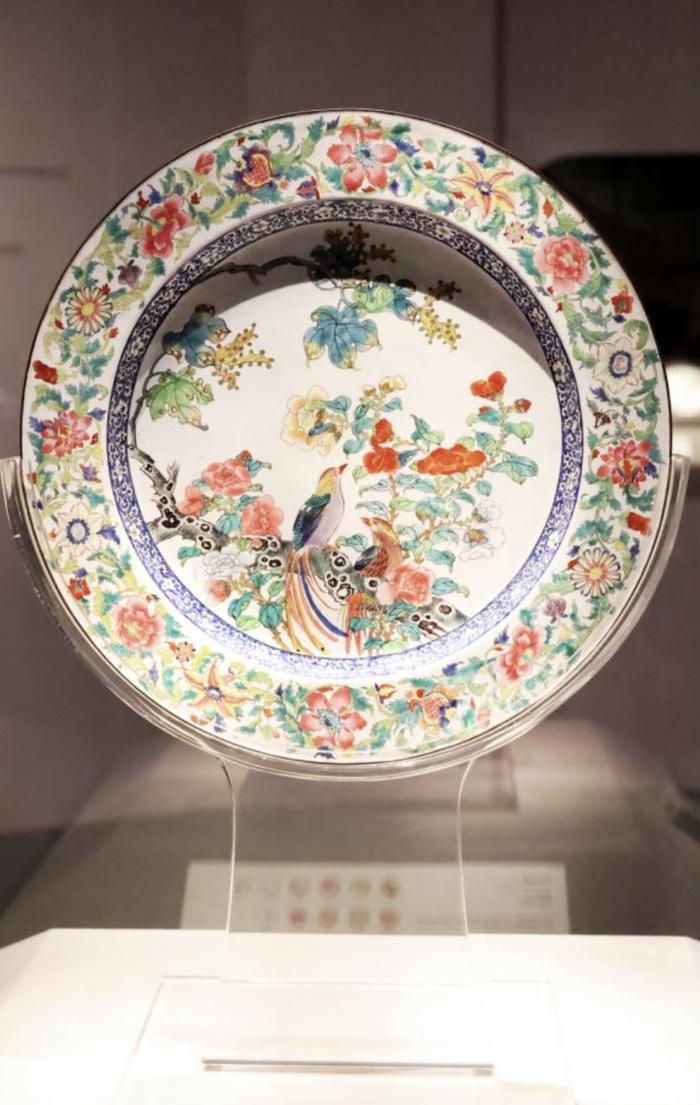 花鸟纹盘 清乾隆或清嘉庆