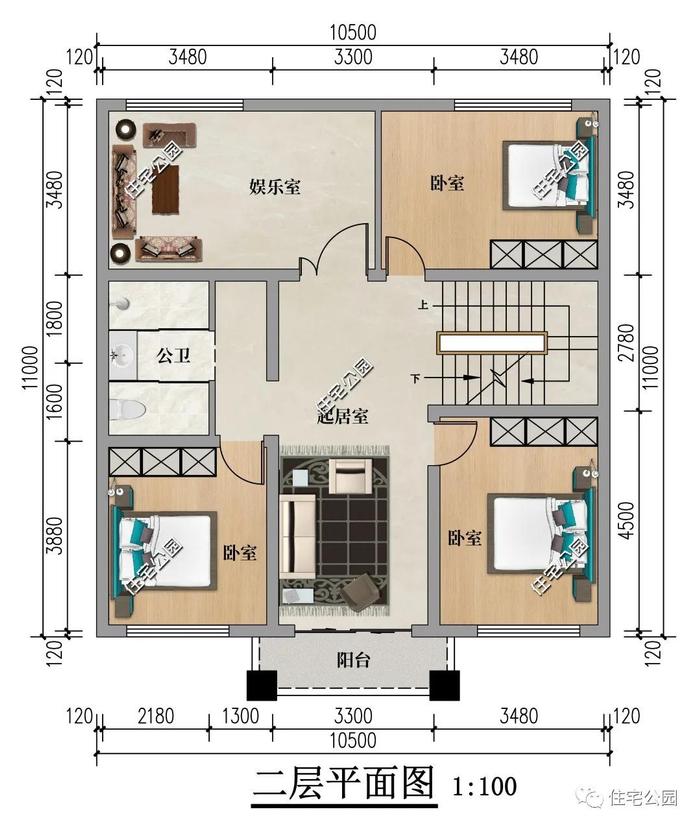 10款“夹心房”农村别墅，适用于各种宅基地，实用又漂亮