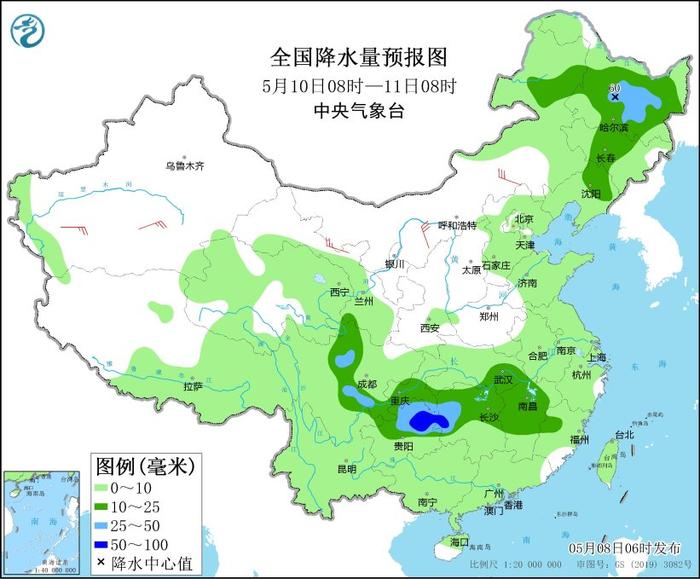 中央气象台：10-12日，南方地区将有新一轮较强降水过程