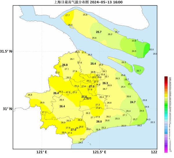 本周申城白天最高气温26-29℃！夏天快到了吗？