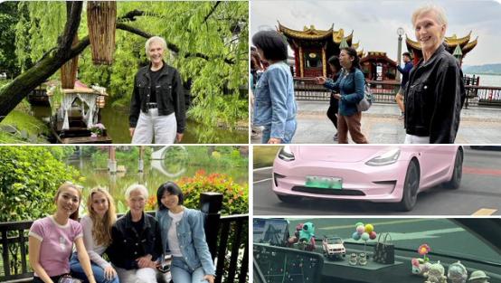 马斯克母亲发帖分享在杭州旅行图
