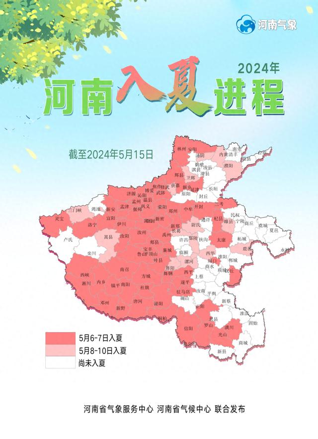 明后两天，全省大部突破35℃ 2024河南入夏进程图来了！
