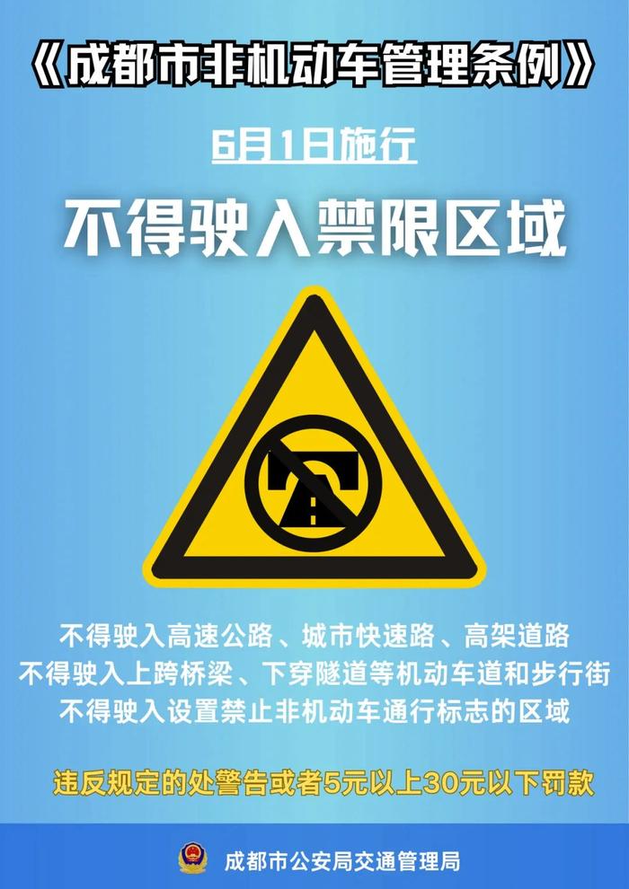 《成都市非机动车管理条例》将施行：骑车耍手机、逆行要罚款