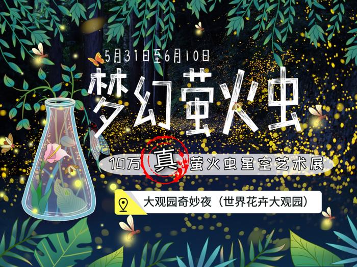 京城最IN夜游！北京十万只真萤火虫星空艺术展，圆你一个童年梦