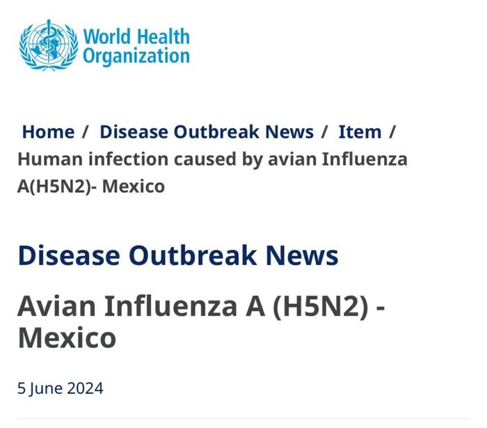 全球首例H5N2禽流感病毒患者死亡！没接触过家禽