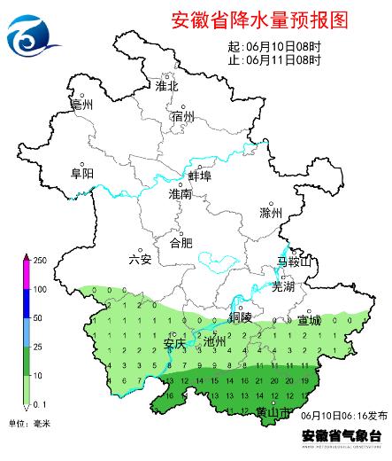 未来一周安徽省北部持续高温，南部多阵雨或雷雨