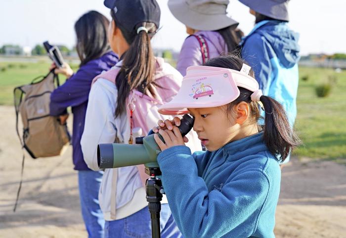 首批北京学生到康巴诺尔湿地公园观赏遗鸥