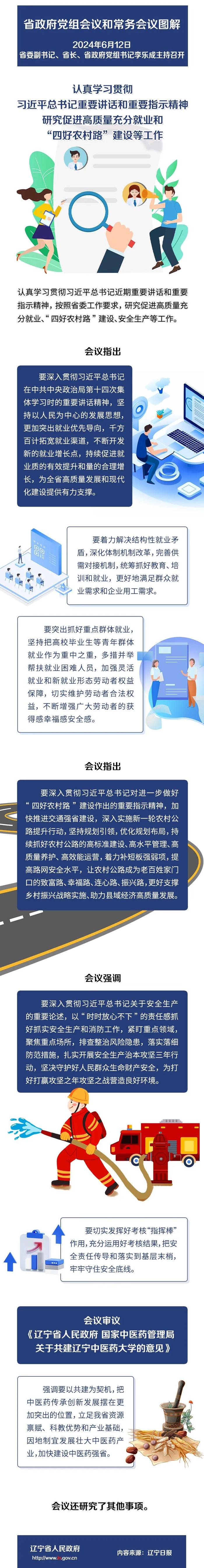 图解 | 6月12日省政府党组会议和常务会议