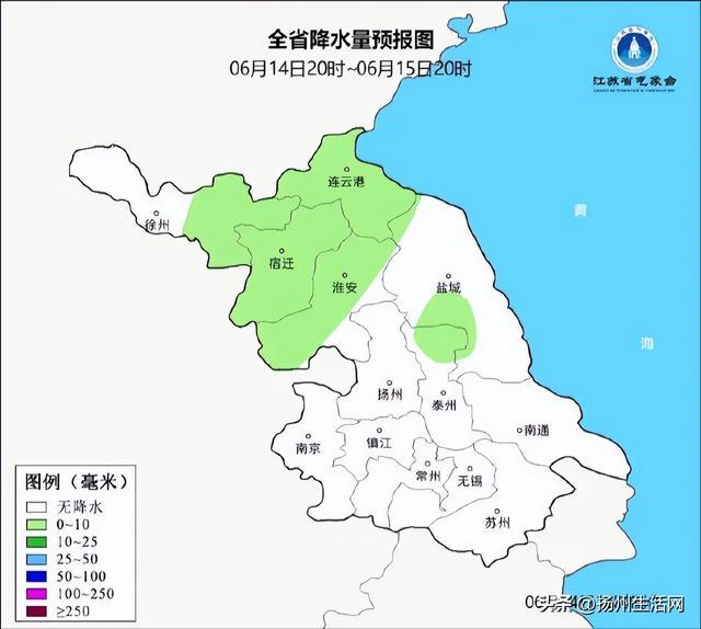 黄色预警！阵雨、雷雨！扬州接下来的天气↓