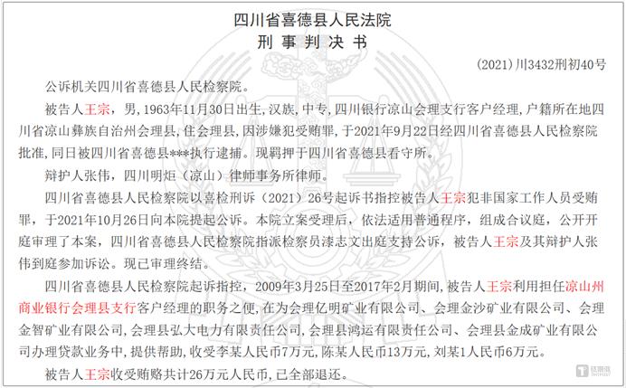 四川金融反腐进行时：四川银行副行长任上被查，支行经理被判终身禁业