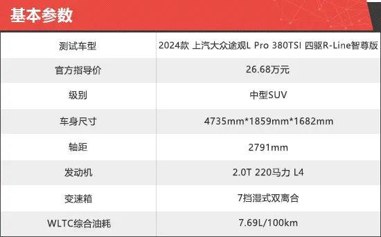 2024款上汽大众途观L Pro新车商品性评价